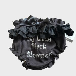 Ella Jackson 12 mos Black Ruffled Bloomers NEW
